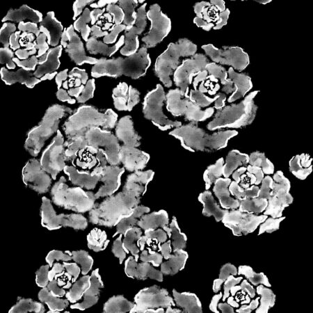 Black and White Floral Digital Download